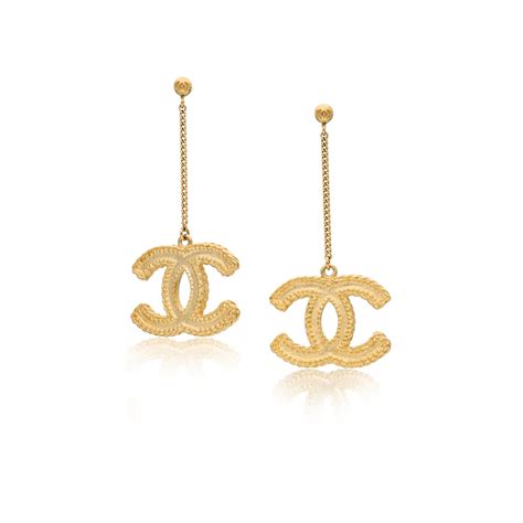 dainty chanel earrings|chanel extrait earrings.